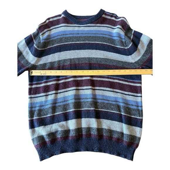 Vintage Oleg Cassini Wool Blend Pullover Mens L 
Striped Sweater Crew - Picture 5 of 8